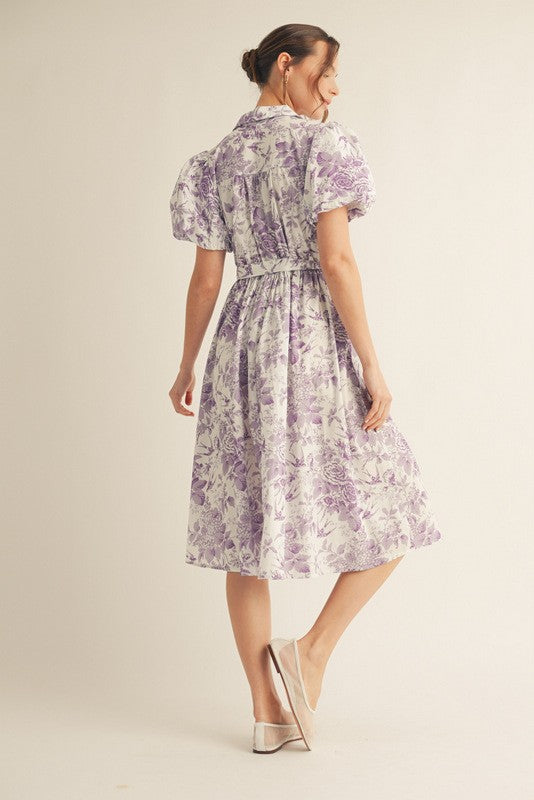 Paris In The Spring Midi Dress