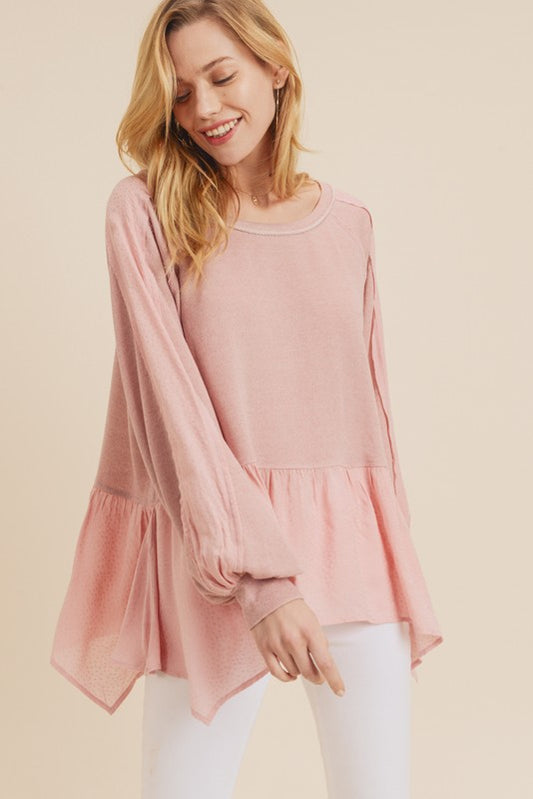 Blush French Terry Pullover
