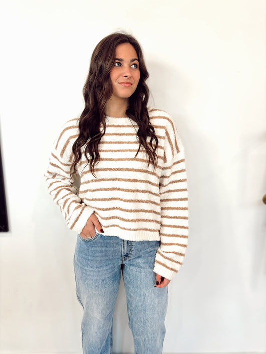 Basic Striped Knit Sweater