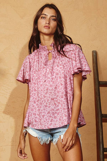 Bucketlist Sleeveless Tie Two-way Closure Sequins Top