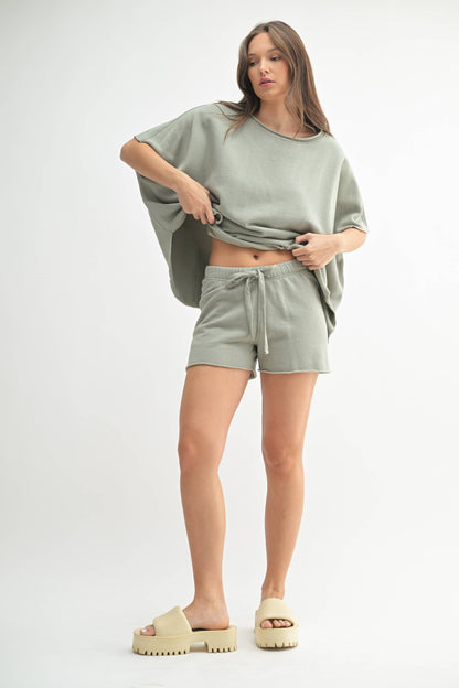 Malibu Vintage Dolman Top & Shorts Set