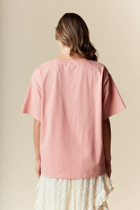 Ada Bow Oversized Pocket T-Shirt