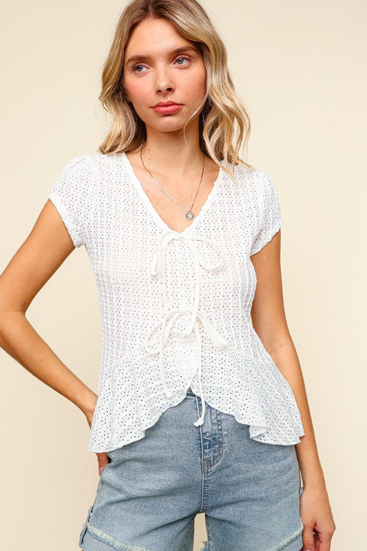 Fiona Ruffle Hem Top