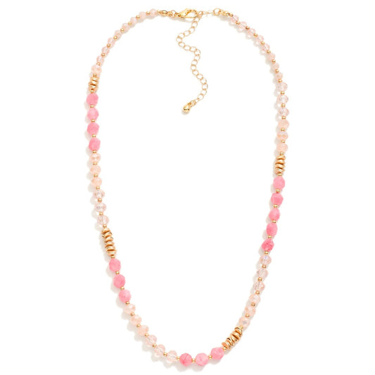 Pink Skies Beaded Necklace