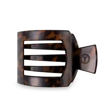 Flat Rectangle Hair Clip | Large | Tortoise