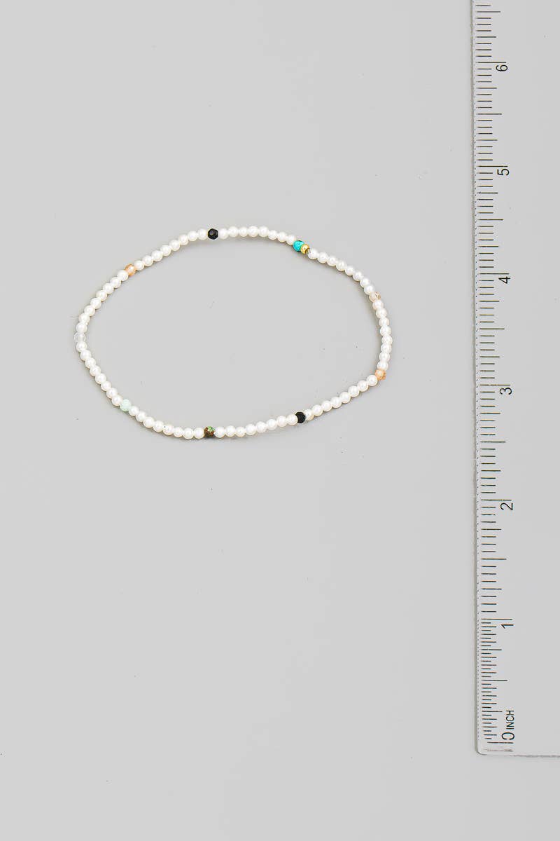 Dainty Ball Beaded Stretch Bracelet