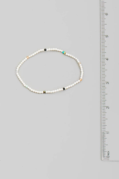 Dainty Ball Beaded Stretch Bracelet