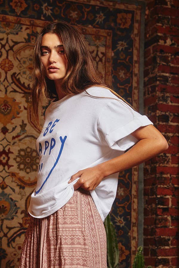 Bucketlist Be Happy Graphic Top