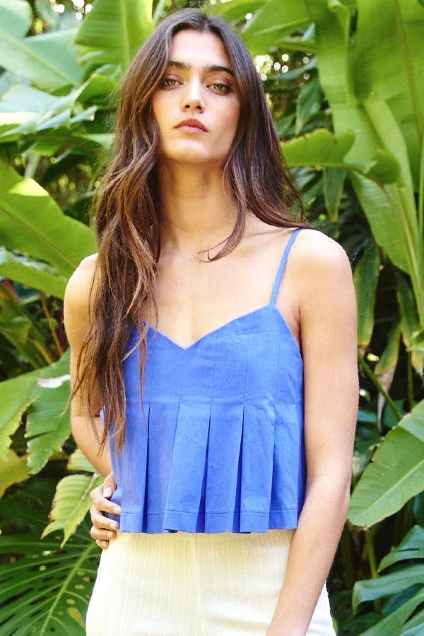 Bucketlist  Pleated Crop Top & Pleated Shorts Set