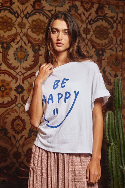 Bucketlist Be Happy Graphic Top