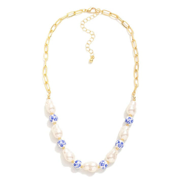 Pearls & Chinoiserie Beads
Necklace