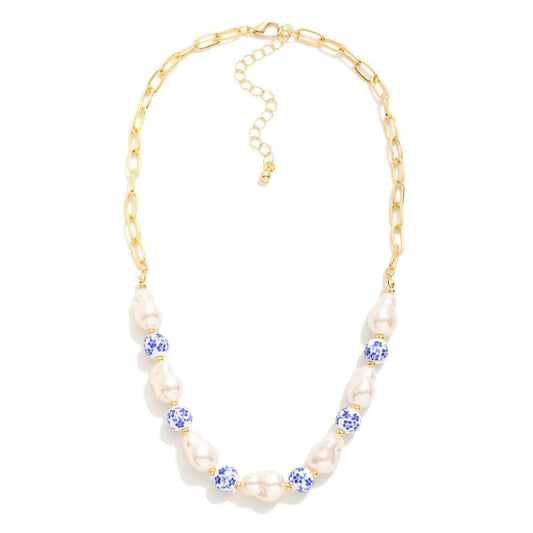Pearls & Chinoiserie Beads
Necklace