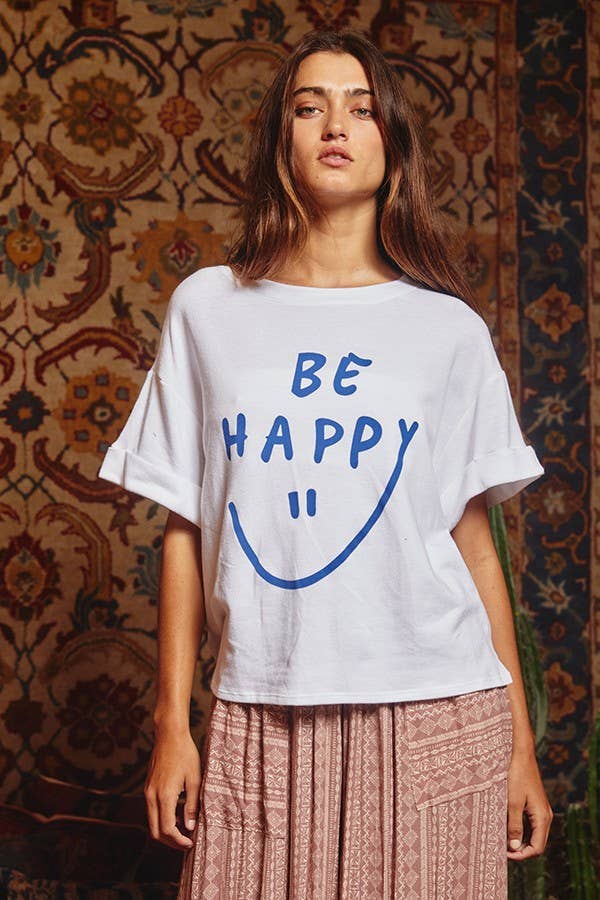 Bucketlist Be Happy Graphic Top