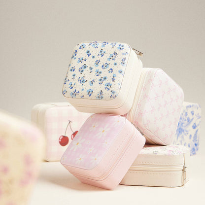 Pink Flower Jewelry Box -Travel Size