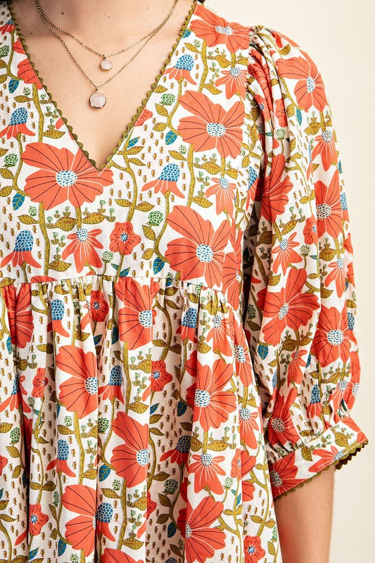 Jillian Floral Mini Dress