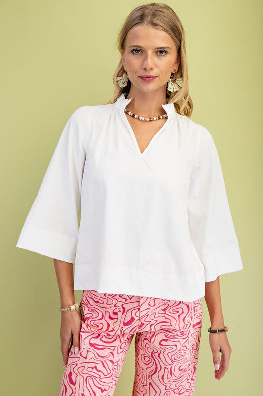 Veronica Ruffled Neck Blouse