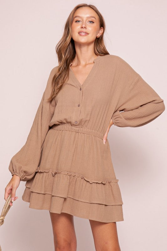 Taupe Boho Dress