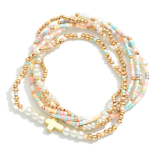 Maleena Bracelet Set in Pastels