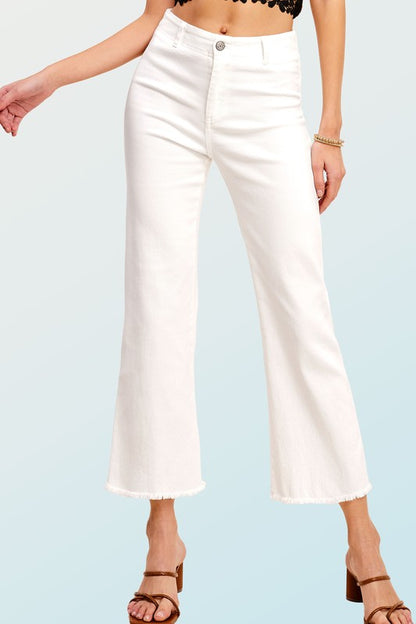 Soft & Stretchy Washed Pants (White)