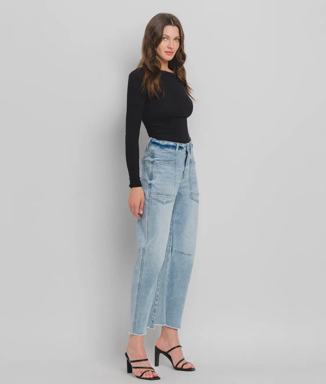 Vervet Super High Rise Barrel Jeans
