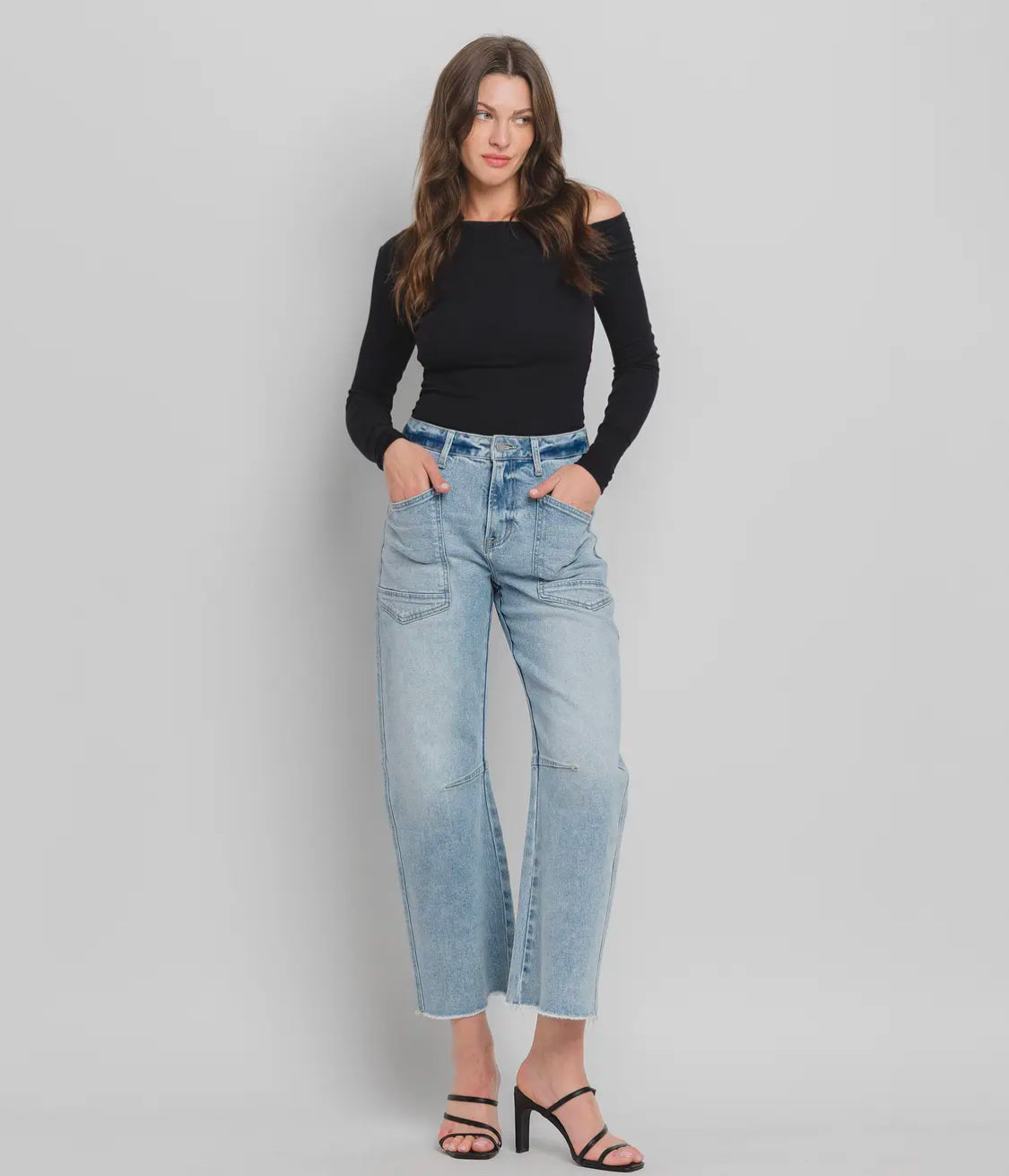 Vervet Super High Rise Barrel Jeans
