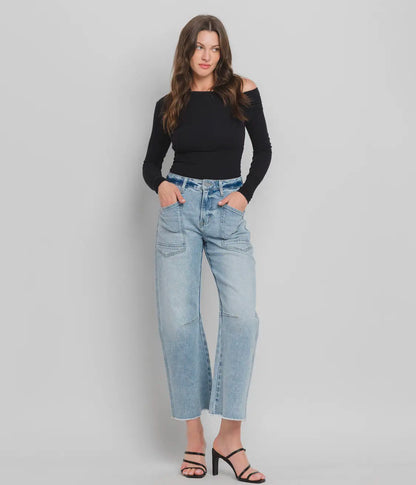 Vervet Super High Rise Barrel Jeans