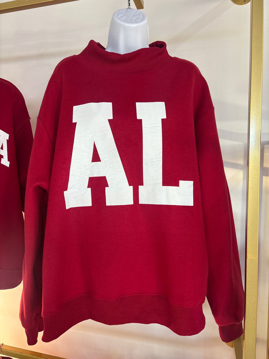 Alabama & AL Reversible Mockneck
