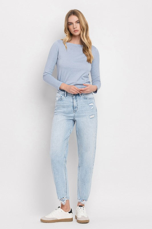 Flying Monkey High Rise Barrel Jeans