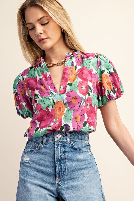 Courtney Flower Top