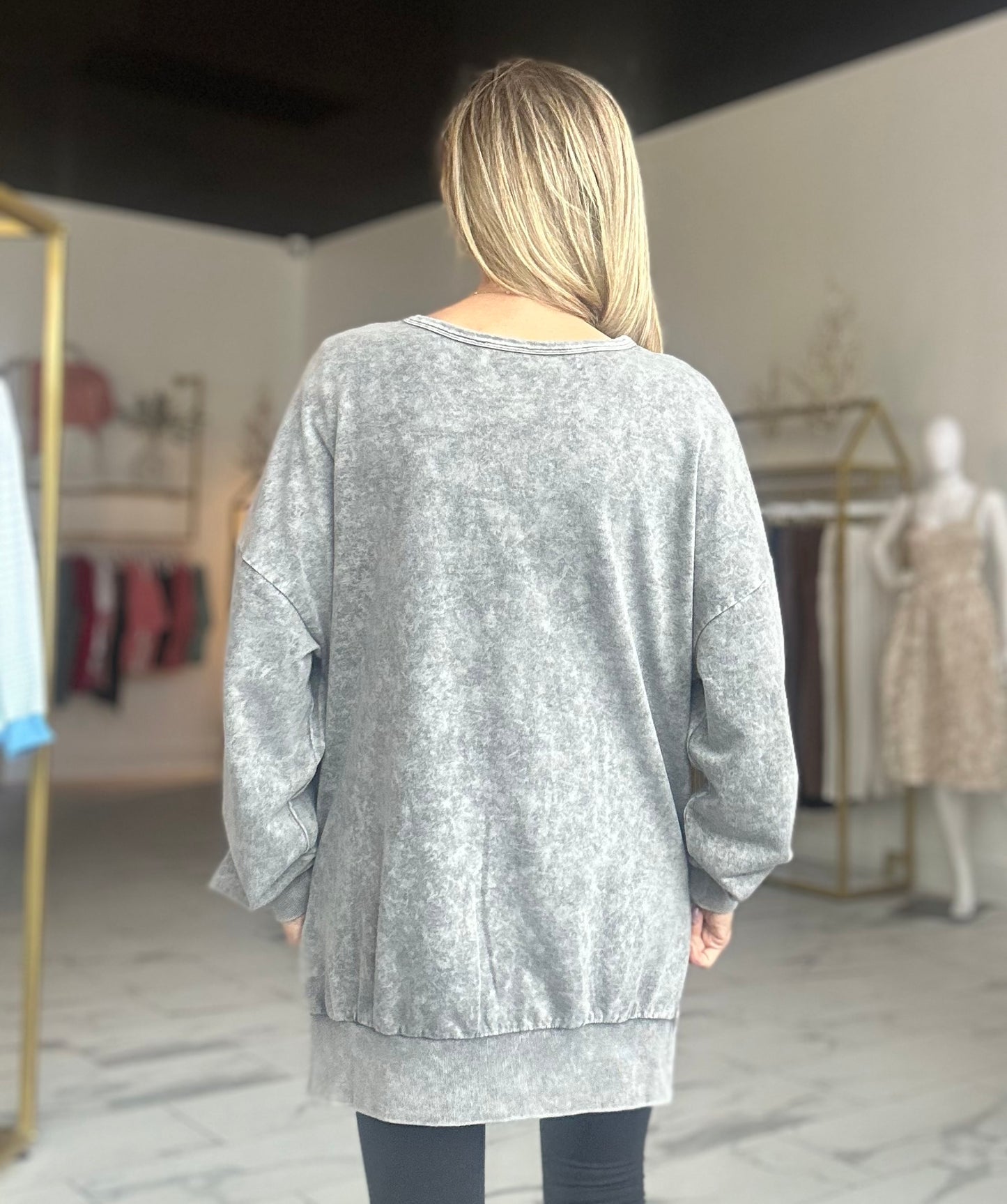 Boaz B Snow Washed Sweatshirt