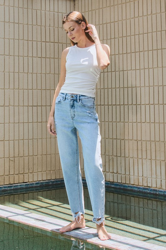Flying Monkey High Rise Barrel Jeans
