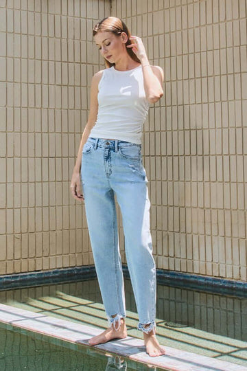 Flying Monkey High Rise Barrel Jeans