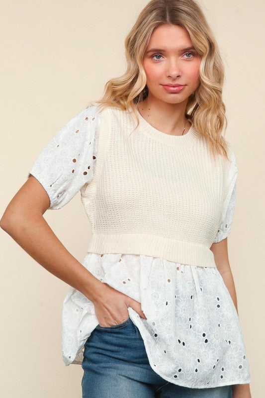Camille Eyelet Top