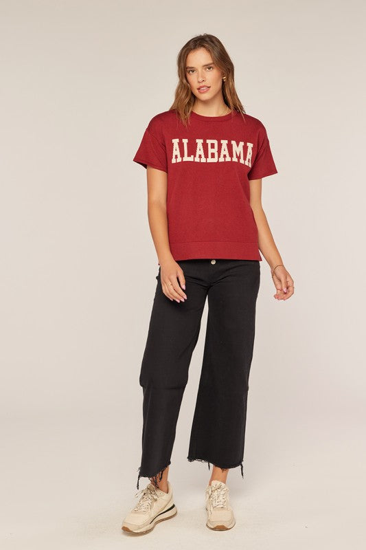 Alabama Short Sleeve Sweater
