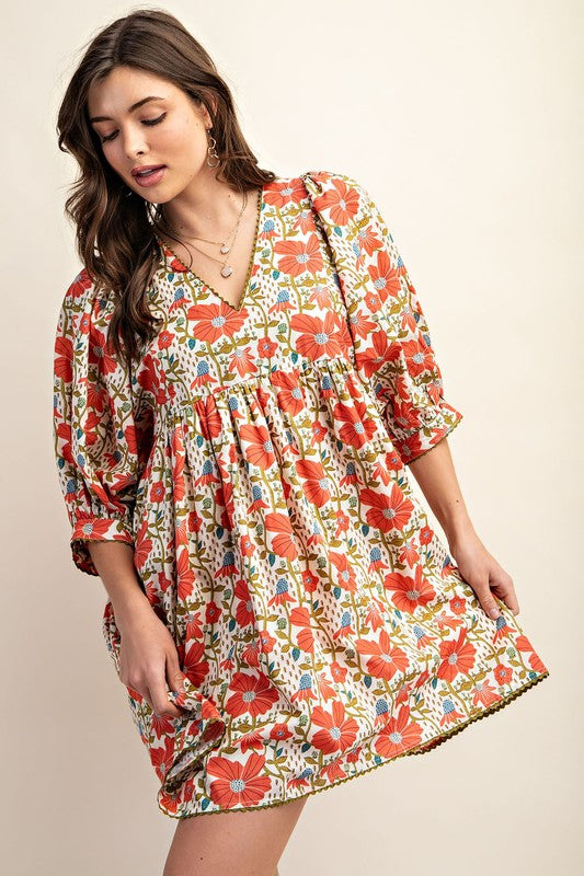 Jillian Floral Mini Dress