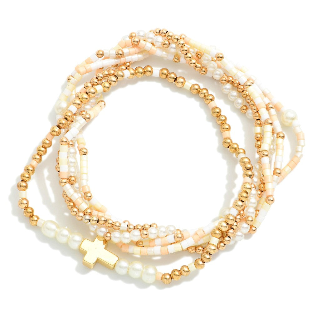 Maleena Bracelet Set in Pink
