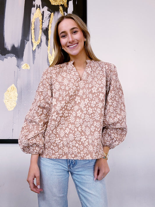 Luxe Floral Pattern Top