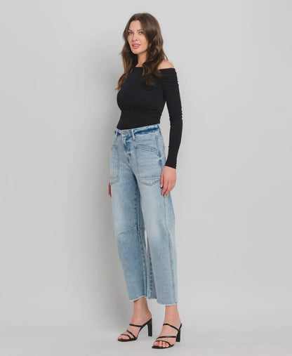 Vervet Super High Rise Barrel Jeans