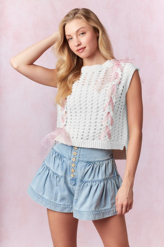 Varlie Open Weave Sweater Vest