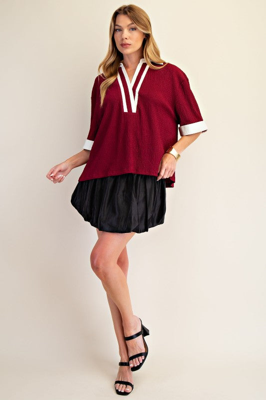 All Class Crimson & White Top