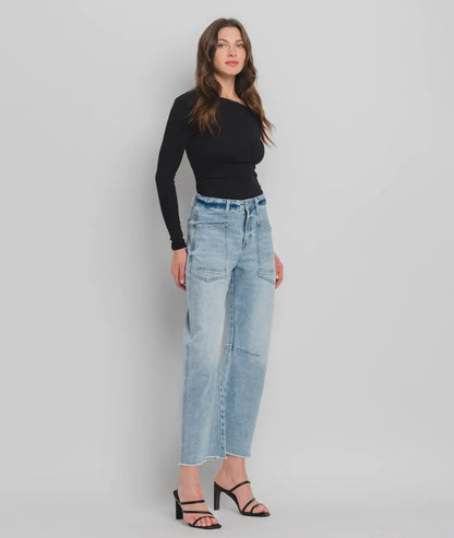Vervet Super High Rise Barrel Jeans