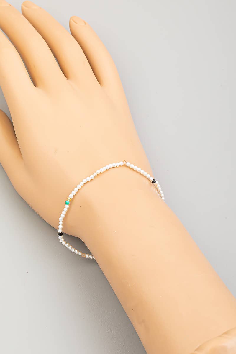 Dainty Ball Beaded Stretch Bracelet