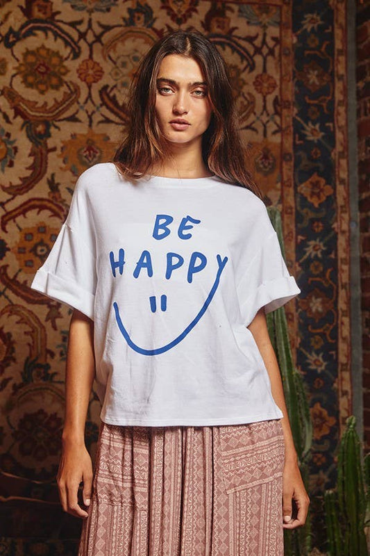 Bucketlist Be Happy Graphic Top
