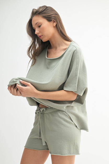 Malibu Vintage Dolman Top & Shorts Set