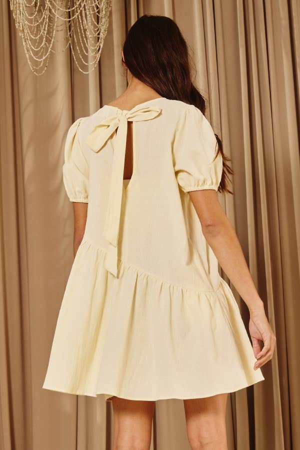 Bucketlist Asymmetrical Tiered Mini Shift Dress