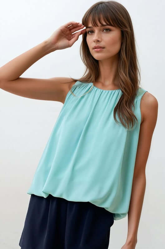 CeCe Shirred Detail Tank