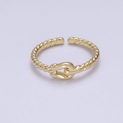 Twisted Belt Ring Band Dainty Ring