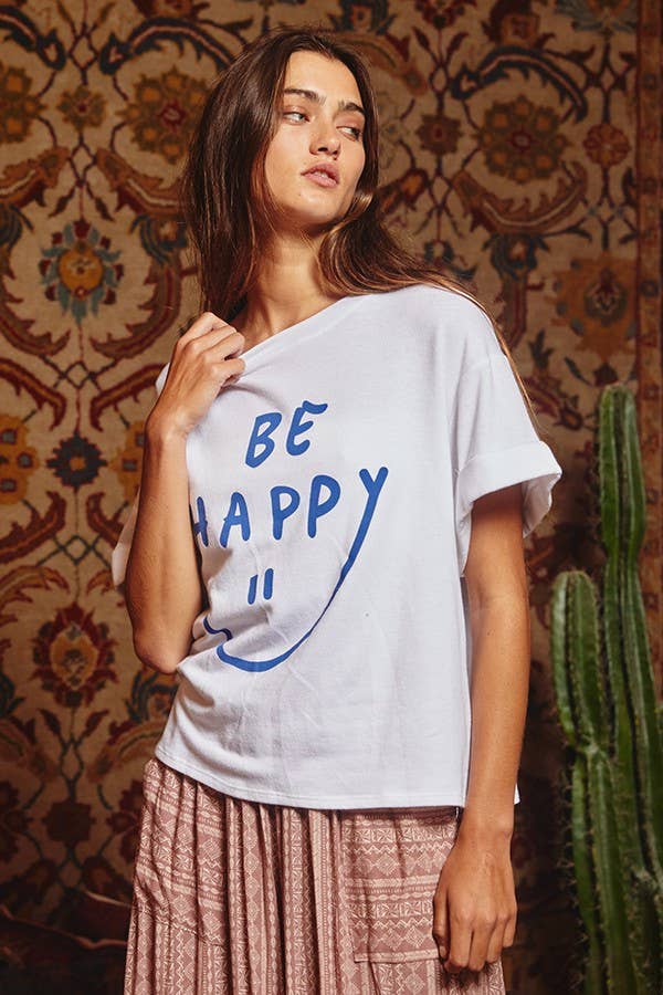 Bucketlist Be Happy Graphic Top